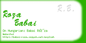 roza babai business card